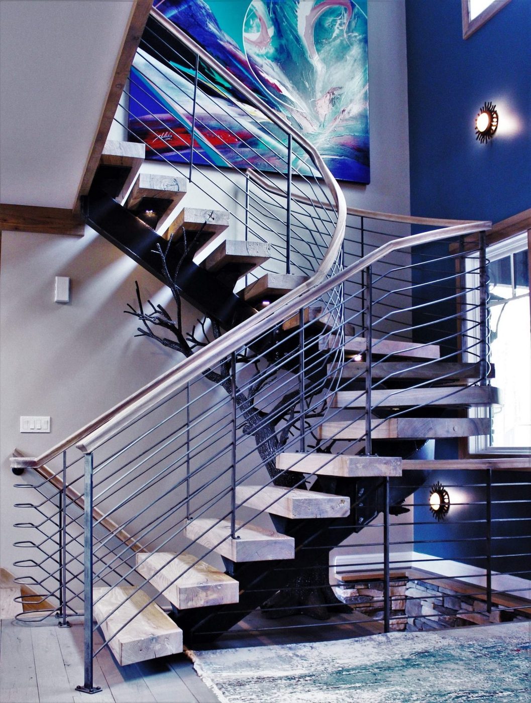 Curved staircase — reference 009 — Stairs supplied by Elite Visionary