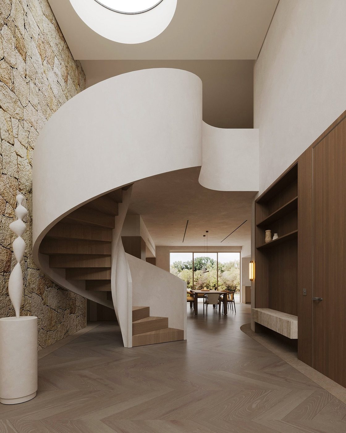 Curved staircase — reference 023 — Stairs supplied by Elite Visionary